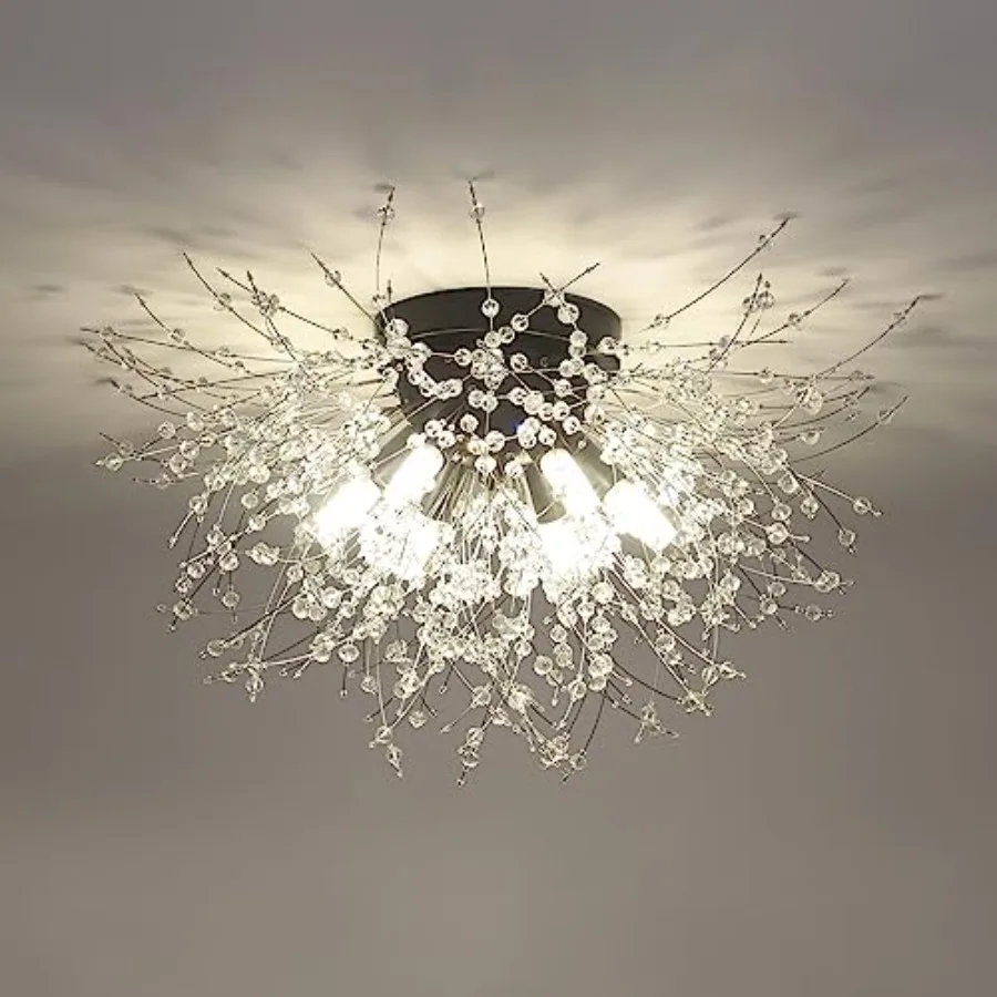 Ceiling Light Fixture Firework Sputnik Flush Mount Ceiling Light with K9 Crystal String Modern Close to Ceiling Light for Bedro
Ceiling Light Fixture Firework Sputnik Flush Mount Ceiling Light with K9 Crystal String Modern Close to Ceiling Light for Bedro