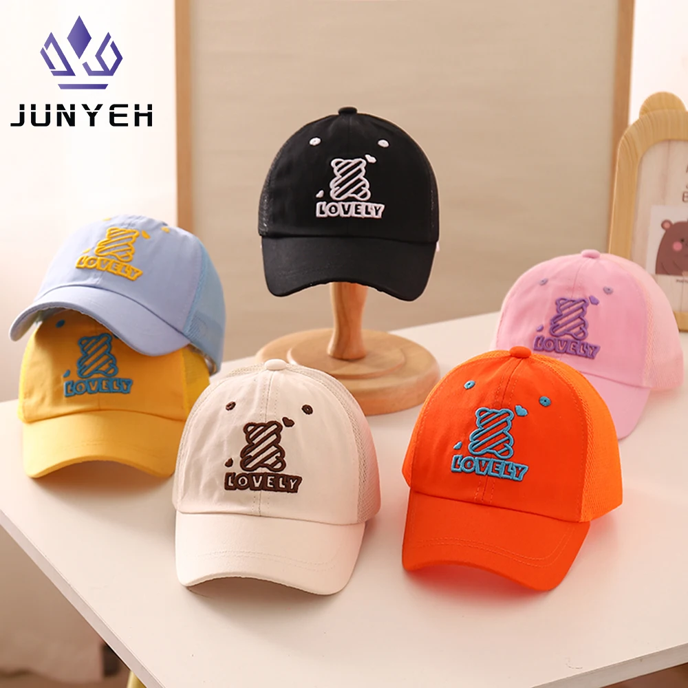 Korean Summer Hats Lovely Bear Baby Quick-drying Baseball Cap Letter Embroidery Simple Peaked Caps Mesh Sun Hat For Kids
Korean Summer Hats Lovely Bear Baby Quick-drying Baseball Cap Letter Embroidery Simple Peaked Caps Mesh Sun Hat For Kids
