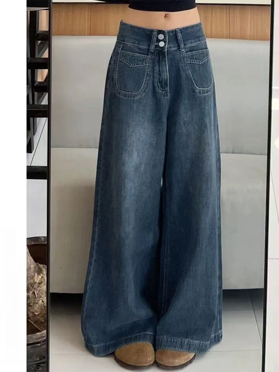 Прямые джинсы больших размеров с высокой талией, женские весенне-осенние свободные брюки с широкими штанинами длиной до пола, грушевидное тело
Прямые джинсы больших размеров с высокой талией, женские весенне-осенние свободные брюки с широкими штанинами длиной до пола, грушевидное тело