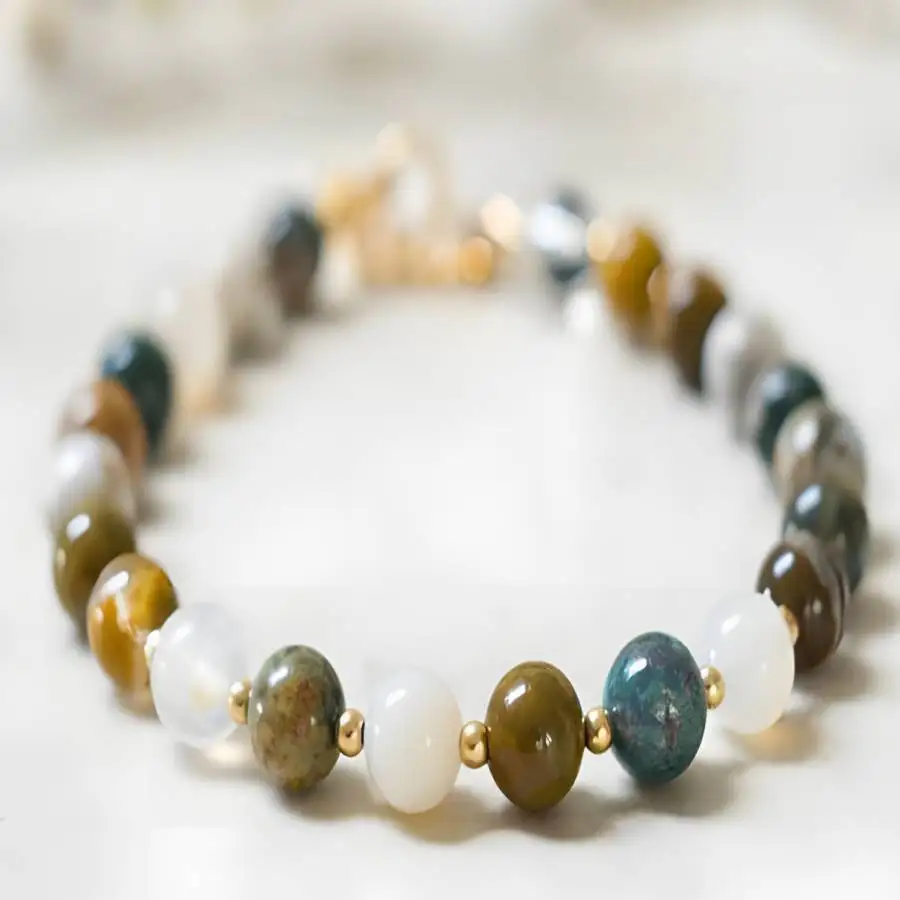 Handmade Multi Stone Beaded Bracelet with White Jade Tiger Eye Accent Fashion Jewelry Gift for Her 6MM
Handmade Multi Stone Beaded Bracelet with White Jade Tiger Eye Accent Fashion Jewelry Gift for Her 6MM