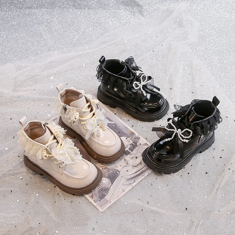 Girls Ankle Boots Sweet Lace Bowknots Kids Leather Boots Cute Beading Fashion 2025 Autumn Winter Children Princess Boots Soft
Girls Ankle Boots Sweet Lace Bowknots Kids Leather Boots Cute Beading Fashion 2025 Autumn Winter Children Princess Boots Soft