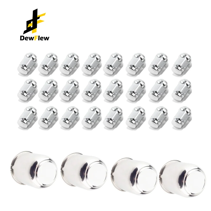DewFlew 12 or 24PCS 1/2-20 Lug Nuts + 2 or 4Pcs Stainless Push Through Hub Center Caps For Trailers Trucks SUVs RV Wheel Rims
DewFlew 12 or 24PCS 1/2-20 Lug Nuts + 2 or 4Pcs Stainless Push Through Hub Center Caps For Trailers Trucks SUVs RV Wheel Rims