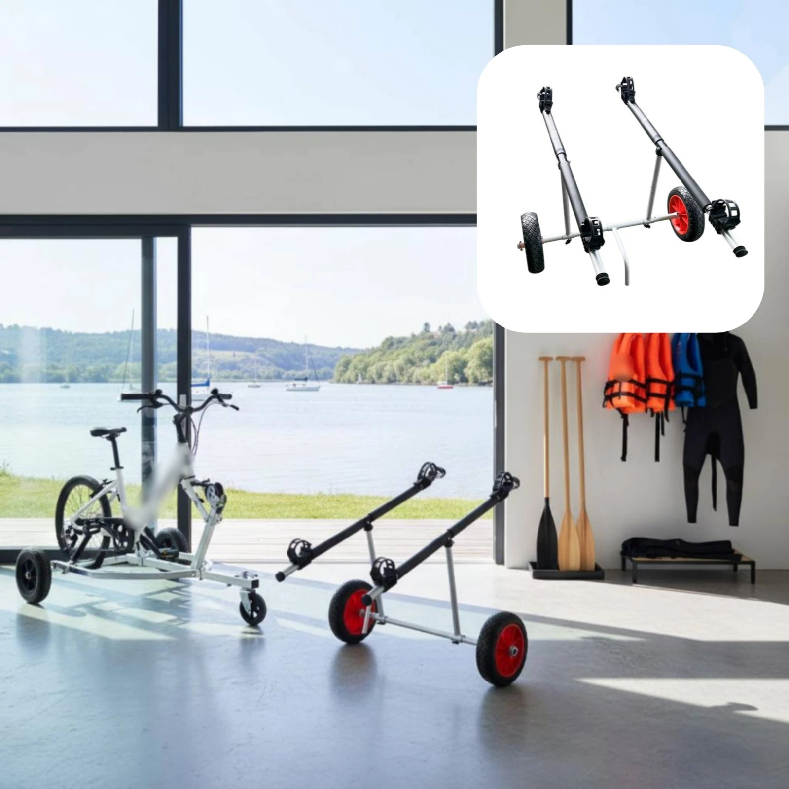 Inflatable Boat Carrier Easy to Move Surfboard Carrier Kayak Dolly Portable Paddlecraft Dolly Heavy-Duty for Marina, Dock
Inflatable Boat Carrier Easy to Move Surfboard Carrier Kayak Dolly Portable Paddlecraft Dolly Heavy-Duty for Marina, Dock