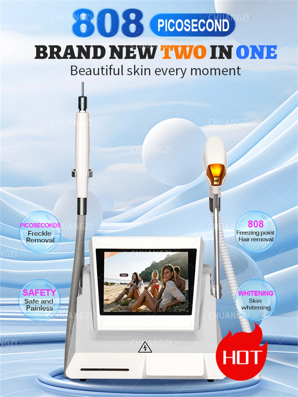 Portable 808 Diode Laser Hair Removal Machine 2in1 Picosecond Tattoo Removal And Hair Removal Multifunctional Beauty Instrument
Portable 808 Diode Laser Hair Removal Machine 2in1 Picosecond Tattoo Removal And Hair Removal Multifunctional Beauty Instrument
