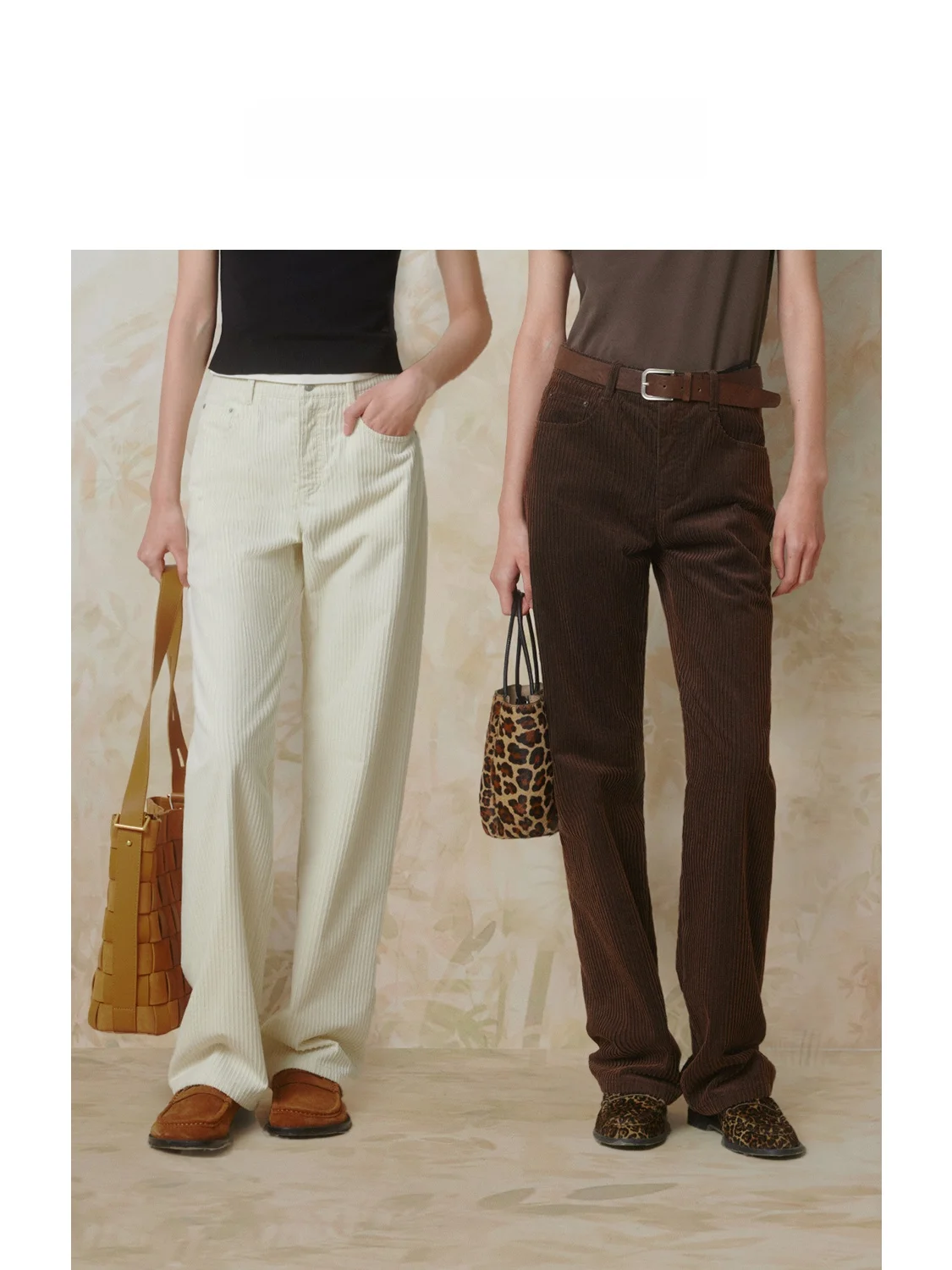 Comfortable Brown Corduroy Straight Leg Casual Pants Simple Retro Style Loose Fit Spring Season Women's Fashion Natural Waist
Comfortable Brown Corduroy Straight Leg Casual Pants Simple Retro Style Loose Fit Spring Season Women's Fashion Natural Waist