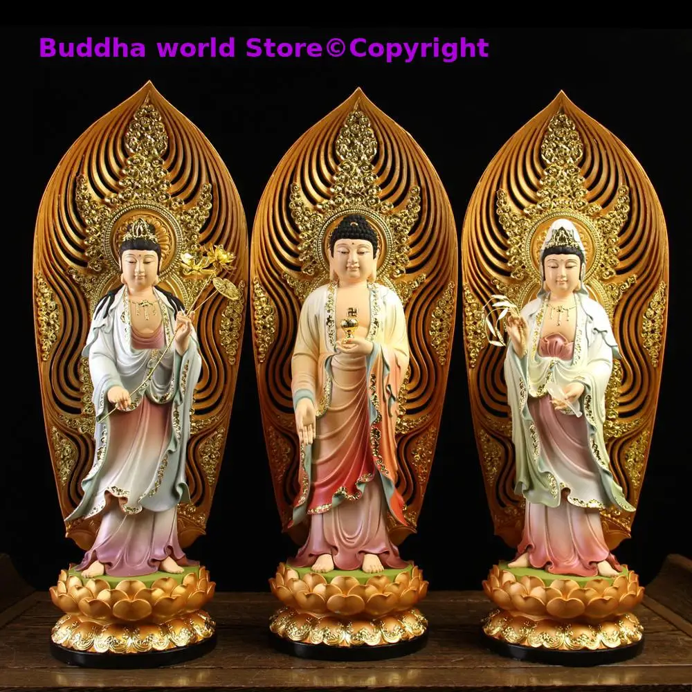 Набор для дома, защита буддизма XI FANG SANSHENG, стоящая статуя Будды Guan yin Amitabha Mahasthamaprapta, большой 51 см, 3 шт.
Набор для дома, защита буддизма XI FANG SANSHENG, стоящая статуя Будды Guan yin Amitabha Mahasthamaprapta, большой 51 см, 3 шт.