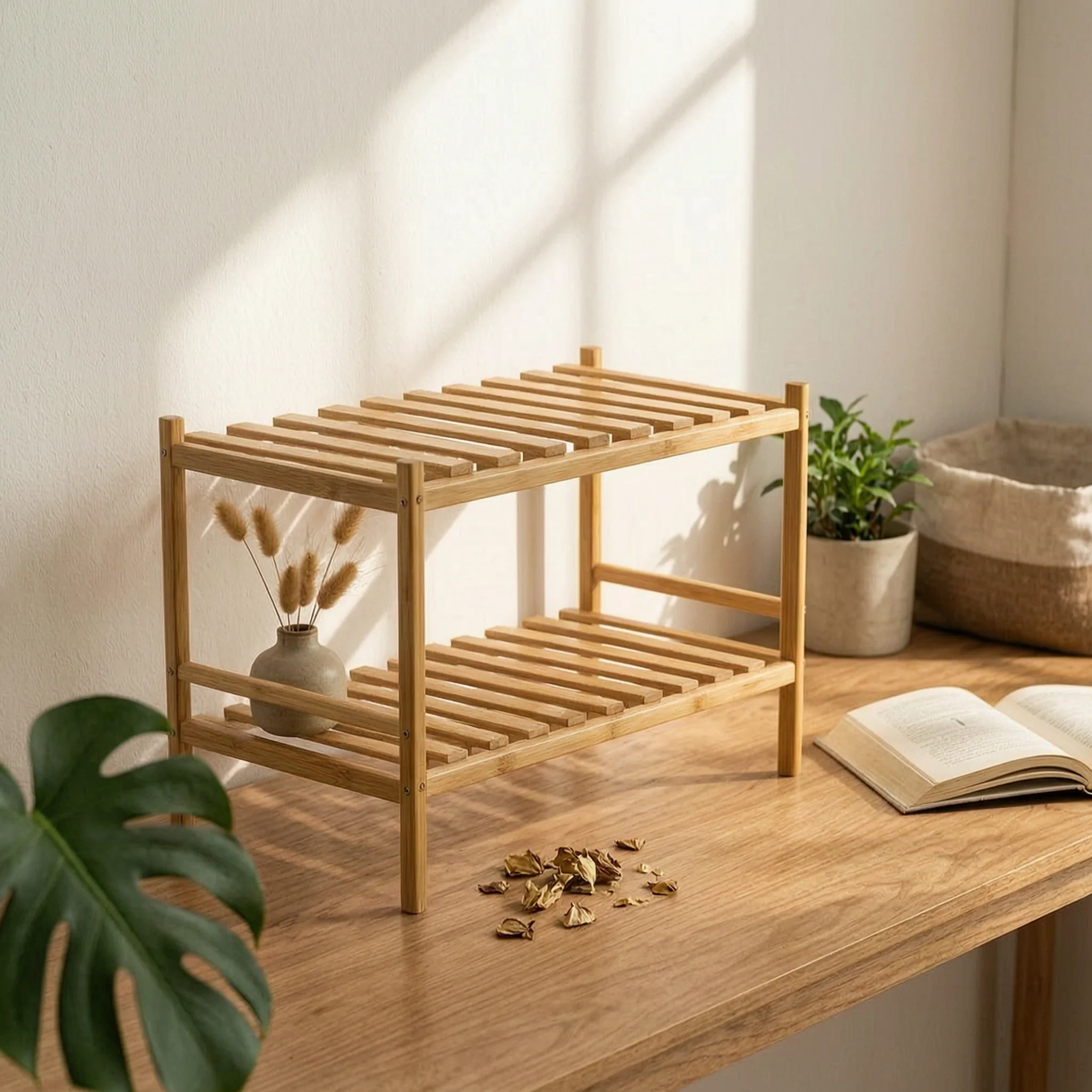 Bamboo Clothing Rack with Shelves Minimalist Freestanding Garment Rack with Shelves Furniture Wood for Bedroom, Walk-in Closet
Bamboo Clothing Rack with Shelves Minimalist Freestanding Garment Rack with Shelves Furniture Wood for Bedroom, Walk-in Closet