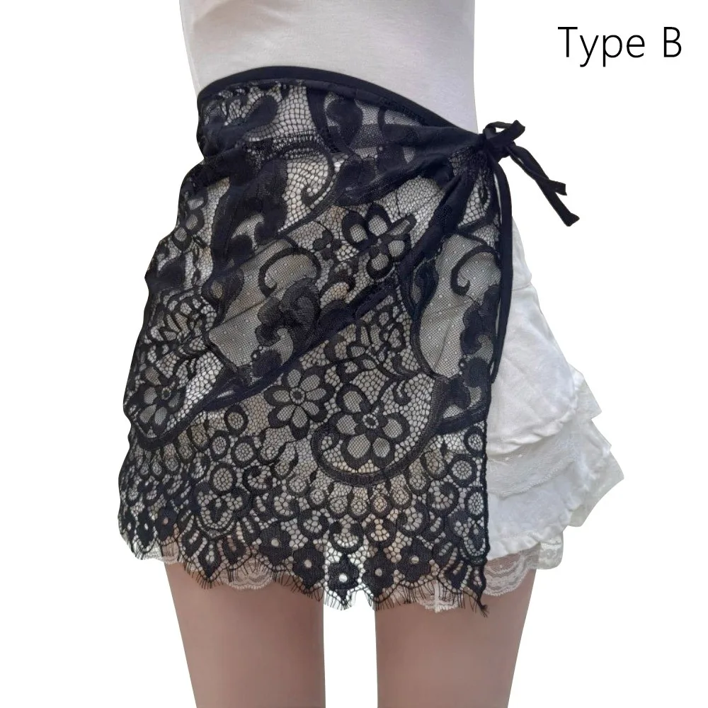 Прозрачное кружево Кружевная мини-юбка Регулируемые завязки Сексуальная накидка Кружевная полуюбка Легкий Бохо Дизайн
Прозрачное кружево Кружевная мини-юбка Регулируемые завязки Сексуальная накидка Кружевная полуюбка Легкий Бохо Дизайн 