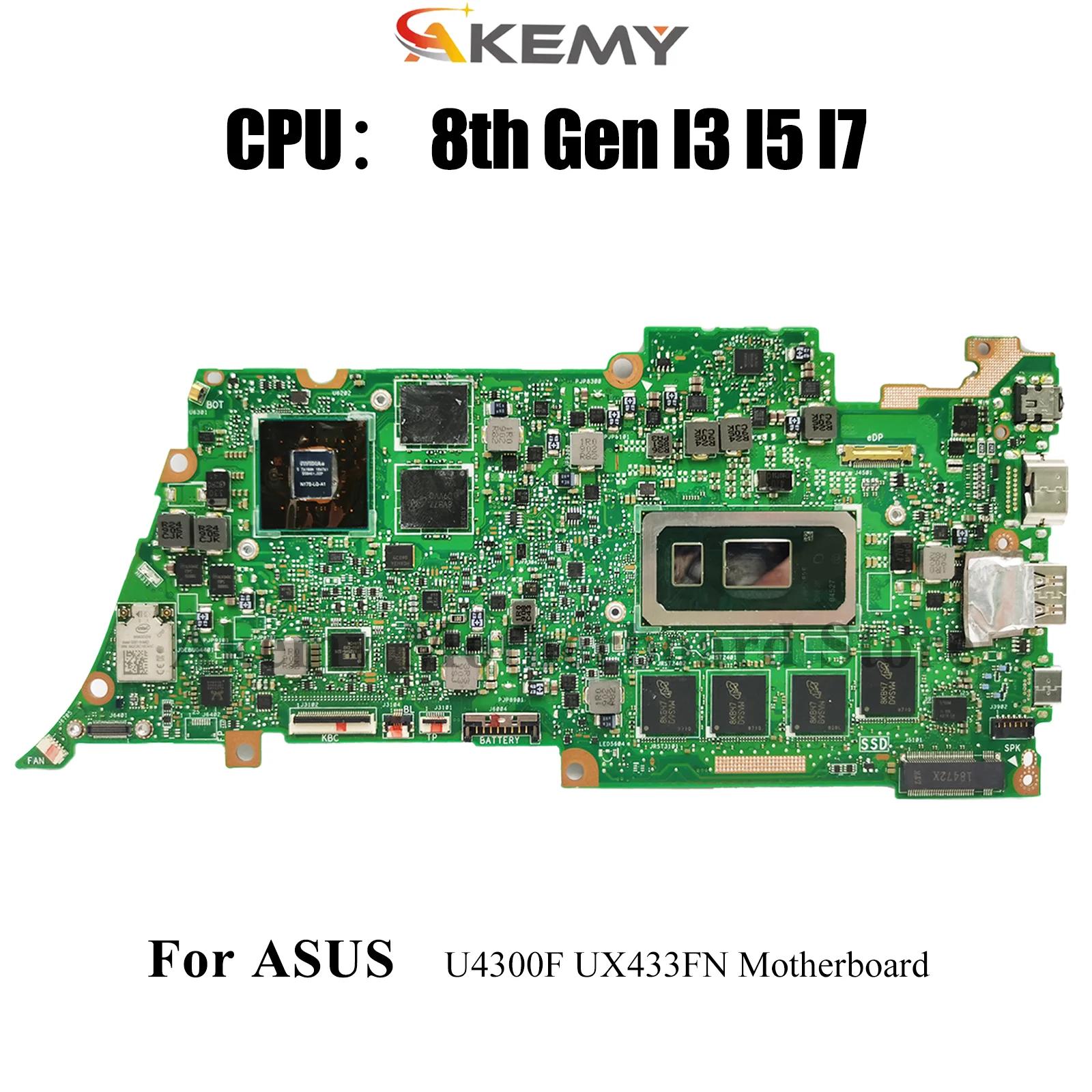 UX433FN Laptop Motherboard For ASUS ZenBook UX433FN UX433F U4300F Notebook Mainboard With I3 I5 I7 CPU 100% tests OK fast ship
UX433FN Laptop Motherboard For ASUS ZenBook UX433FN UX433F U4300F Notebook Mainboard With I3 I5 I7 CPU 100% tests OK fast ship