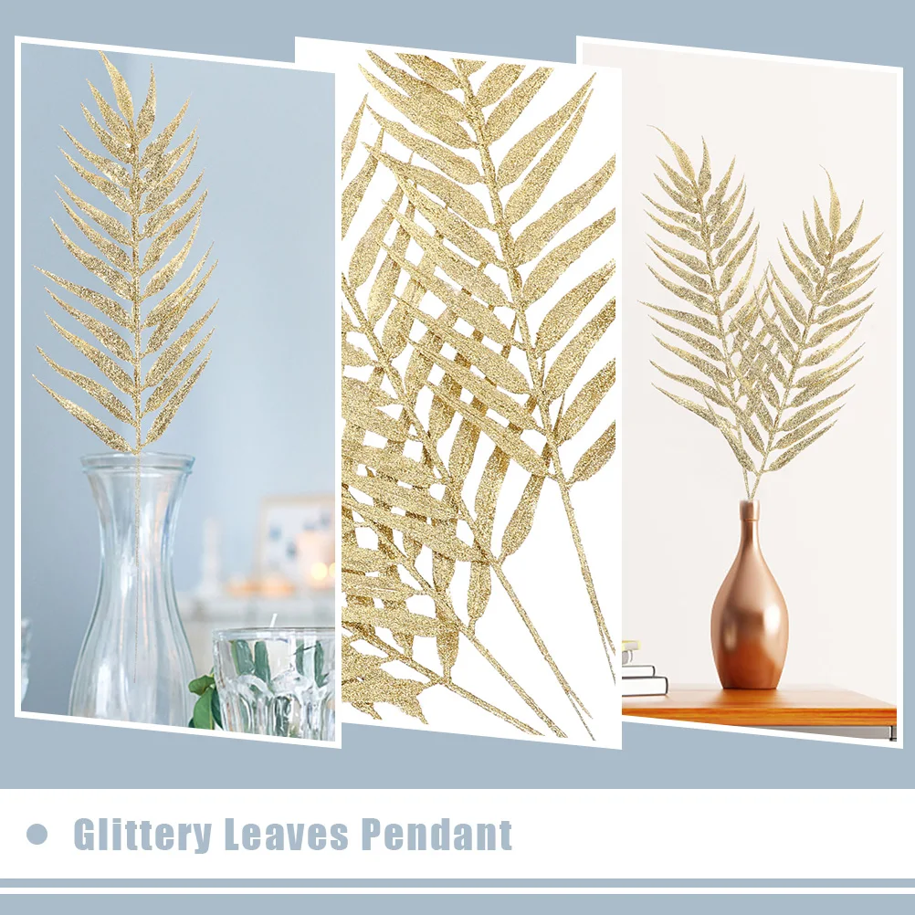 6pcs Artificial Decorative Leaves Glittery Pendant Christmas Ornament Party Wedding Props Simulation Plants
6pcs Artificial Decorative Leaves Glittery Pendant Christmas Ornament Party Wedding Props Simulation Plants