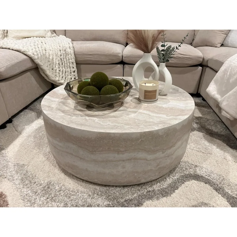 31.49" Round Coffee Table Modern Marble Faux Pattern Minimalist Accent Table For Living Room Office Home Decor Functional Use
31.49" Round Coffee Table Modern Marble Faux Pattern Minimalist Accent Table For Living Room Office Home Decor Functional Use