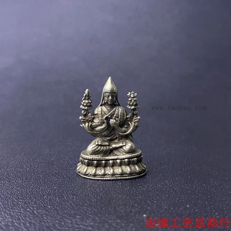 Tibetan Style Copper Buddha Miscellaneous Collection White Copper Tsongkhapa Desktop Decoration Solid Mini Buddha Statue
Tibetan Style Copper Buddha Miscellaneous Collection White Copper Tsongkhapa Desktop Decoration Solid Mini Buddha Statue