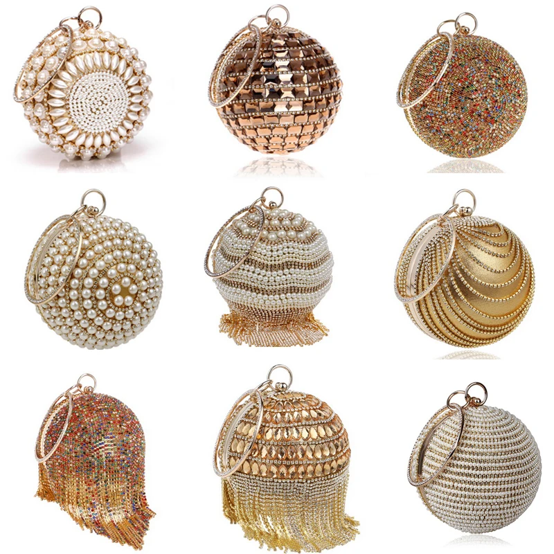 SEKUSA Ball Diamond Tassel Women Party Metal Crystal Clutches Evening Wedding Bag Bridal Shoulder Handbag Wristlets Clutch
SEKUSA Ball Diamond Tassel Women Party Metal Crystal Clutches Evening Wedding Bag Bridal Shoulder Handbag Wristlets Clutch
