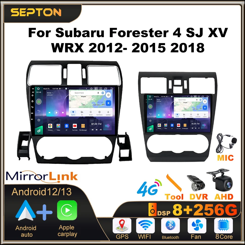 SEPTON Wireless Carplay Car Radio Multimedia Player for Subaru Forester 4 SJ XV WRX 2012- 2015 2018 Carplay Car Audio Systems
SEPTON Wireless Carplay Car Radio Multimedia Player for Subaru Forester 4 SJ XV WRX 2012- 2015 2018 Carplay Car Audio Systems