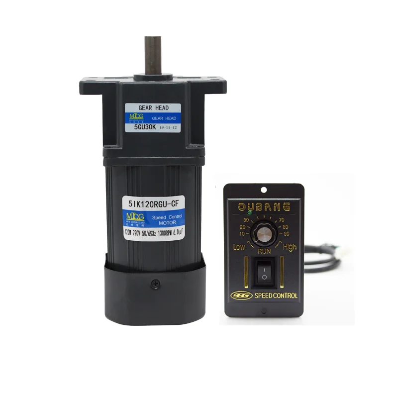 5IK120RGU-CF 120W single-phase AC deceleration speed regulating motor, forward and reverse + speed controller
5IK120RGU-CF 120W single-phase AC deceleration speed regulating motor, forward and reverse + speed controller