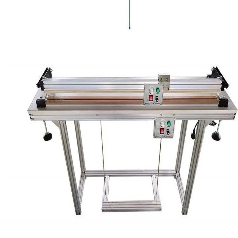 1200 type sealing machine foot pedal sealing machine bag sealing and cutting machine
1200 type sealing machine foot pedal sealing machine bag sealing and cutting machine