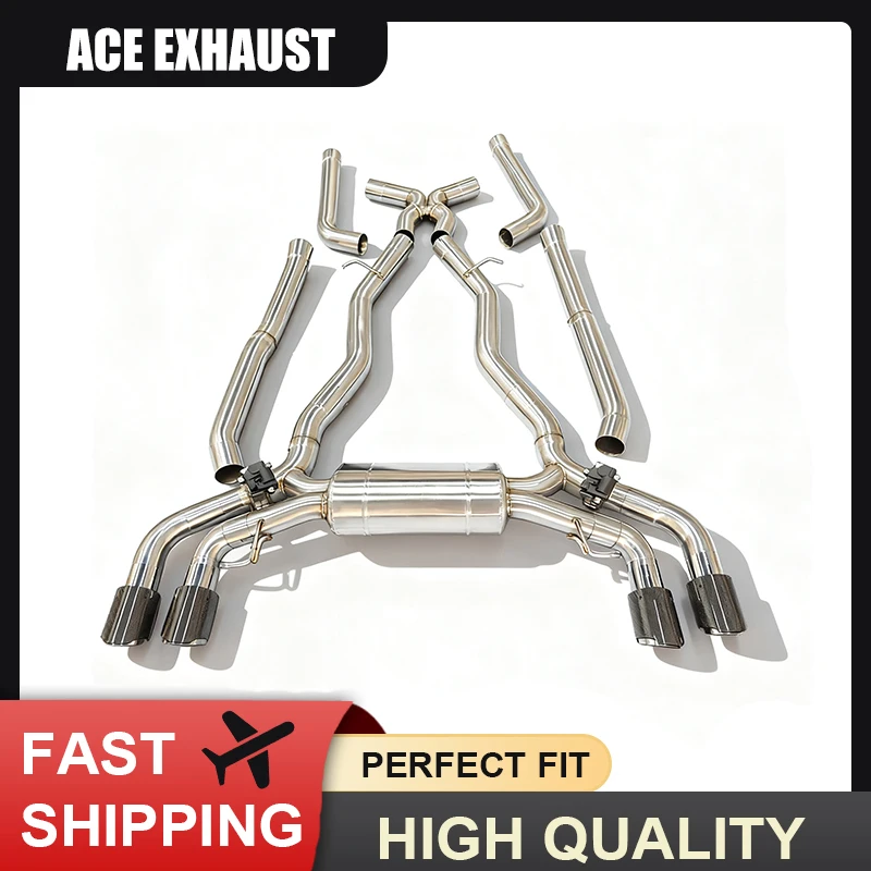 Выхлопные системы ACE, глушитель Valvetronic Catback для BMW F90 M5 4.0T, высококачественная выхлопная труба с клапаном и дистанционным управлением
Выхлопные системы ACE, глушитель Valvetronic Catback для BMW F90 M5 4.0T, высококачественная выхлопная труба с клапаном и дистанционным управлением