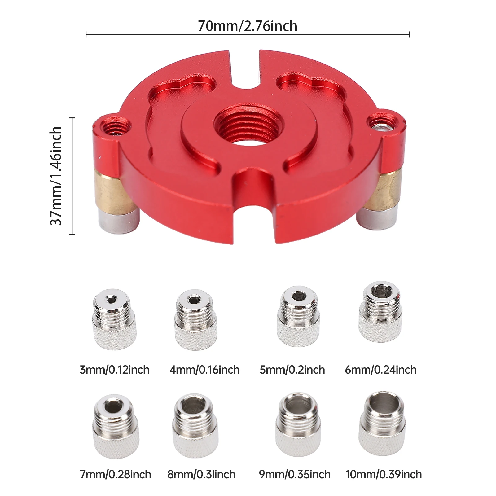 Drill Guide Locator Self Centering Doweling Jig, Dowel Jig Drill Guide Woodworking Tool, Precision Drilling, Aluminum Alloy
Drill Guide Locator Self Centering Doweling Jig, Dowel Jig Drill Guide Woodworking Tool, Precision Drilling, Aluminum Alloy