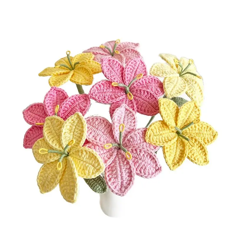 5 PCS Artificial Flowers Lily Beautiful Knitted Flowers Home Decorations Flower Arrangement DIY Stuff Artificial Lily
5 PCS Artificial Flowers Lily Beautiful Knitted Flowers Home Decorations Flower Arrangement DIY Stuff Artificial Lily