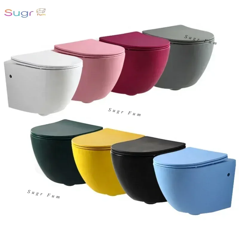 Sanitary Ware Luxury Bathroom Easy-Cleaning One Piece Ceramic WC Wall Hung Toilets with Many Colors
Sanitary Ware Luxury Bathroom Easy-Cleaning One Piece Ceramic WC Wall Hung Toilets with Many Colors