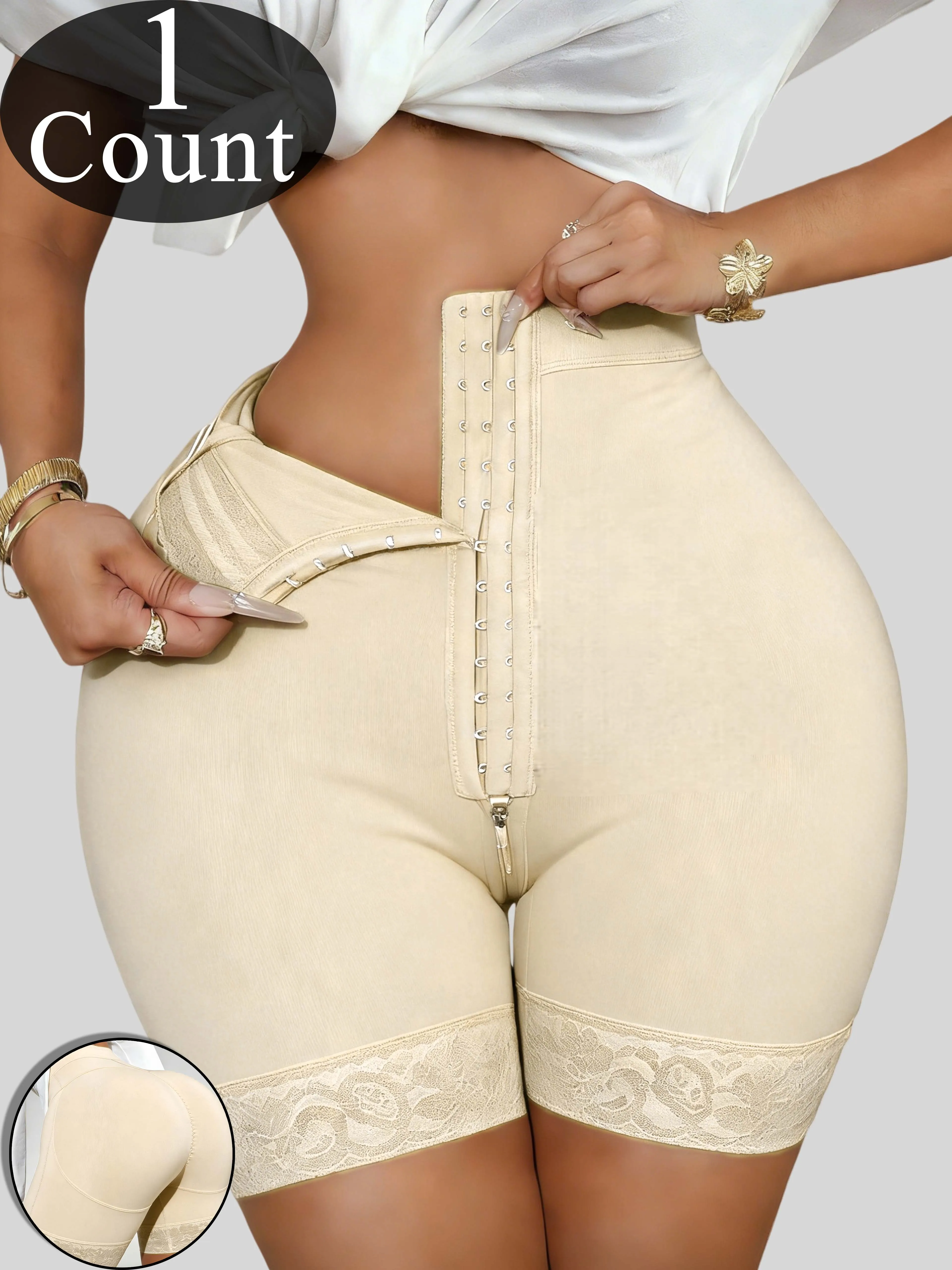Women's High Compression Shapewear Shorts with Hook Closure Tummy Control Butt Lifter Trainer for Slimming And Shaping
Women's High Compression Shapewear Shorts with Hook Closure Tummy Control Butt Lifter Trainer for Slimming And Shaping