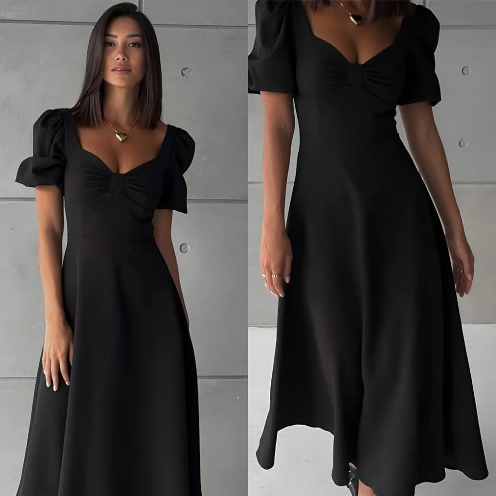 Customized Modern Style Sweetheart Short Sleeves Prom Dress Elegant Jersey Party Gowns Classic A-Line Saudi Arabia Evening Dress
Customized Modern Style Sweetheart Short Sleeves Prom Dress Elegant Jersey Party Gowns Classic A-Line Saudi Arabia Evening Dress