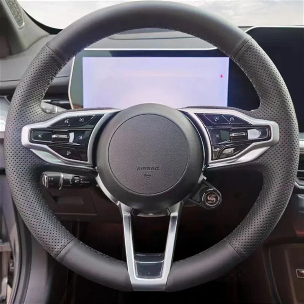 Customized DIY Genuine Leather Car Accessories 38cm O-type Car Steering Wheel Cover For Haval God Beast H6 H9 H6 3rd 
Customized DIY Genuine Leather Car Accessories 38cm O-type Car Steering Wheel Cover For Haval God Beast H6 H9 H6 3rd