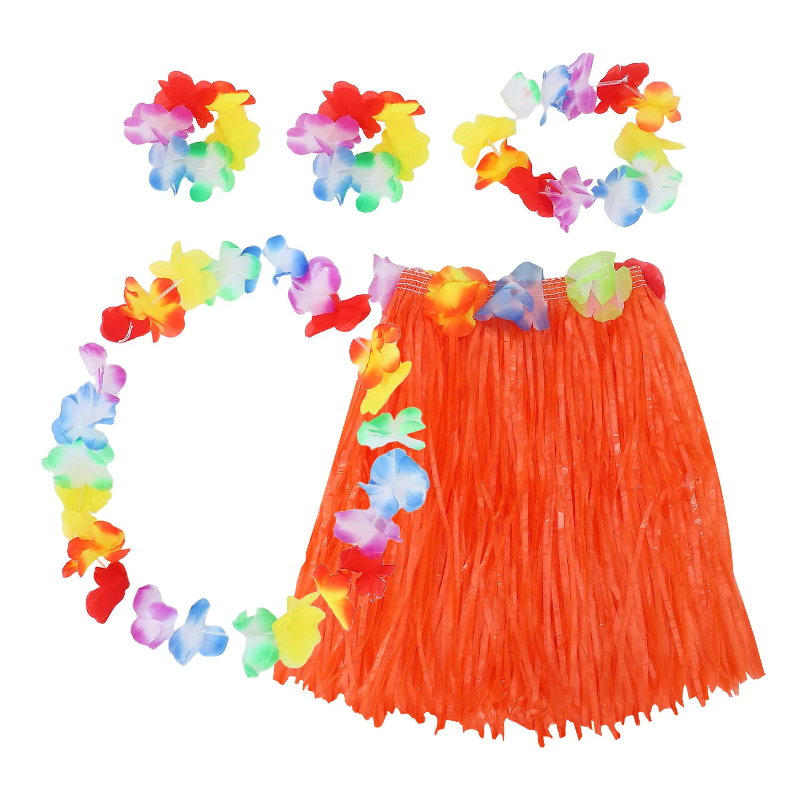Kids Hawaiian Hula Skirt Set Simulation Flower Head Hoop Bracelets Garland Luau Party Accessories
Kids Hawaiian Hula Skirt Set Simulation Flower Head Hoop Bracelets Garland Luau Party Accessories
