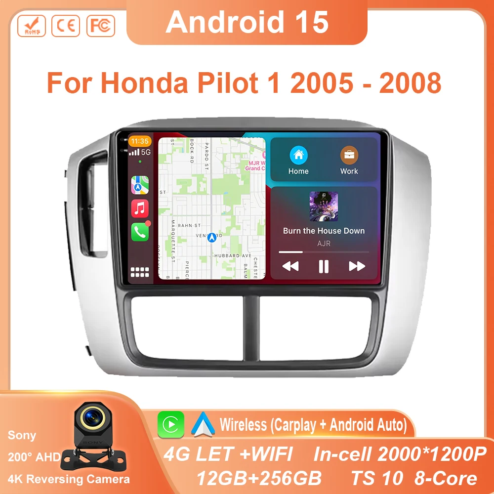 For Honda Pilot 1 2005 - 2008 Car Mulltmedia Video Player GPS Android Intelligent System Carplay WiFi DSP IPS Stereo WIFI+4G BT
For Honda Pilot 1 2005 - 2008 Car Mulltmedia Video Player GPS Android Intelligent System Carplay WiFi DSP IPS Stereo WIFI+4G BT