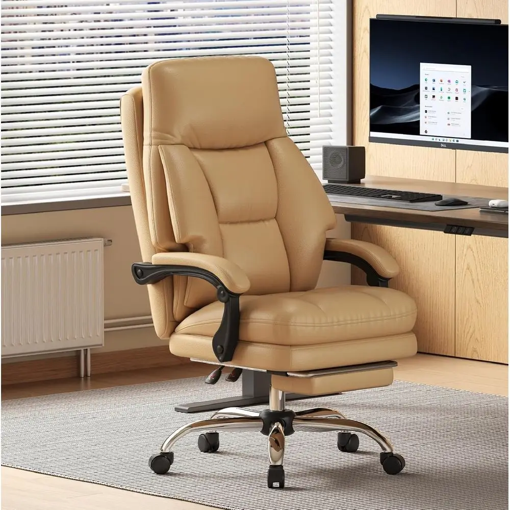 Ergonomic High-Back Desk Chair with 90°-160° Recline, Footrest, and Lumbar Support for 400LBS Capacity
Ergonomic High-Back Desk Chair with 90°-160° Recline, Footrest, and Lumbar Support for 400LBS Capacity