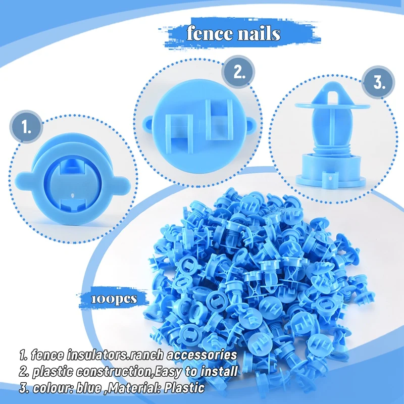 【A93Y】100Pcs Electric Fence Wire Insulators Pulse Electronic Fencing Accessories Middle Pole Insulator
【A93Y】100Pcs Electric Fence Wire Insulators Pulse Electronic Fencing Accessories Middle Pole Insulator