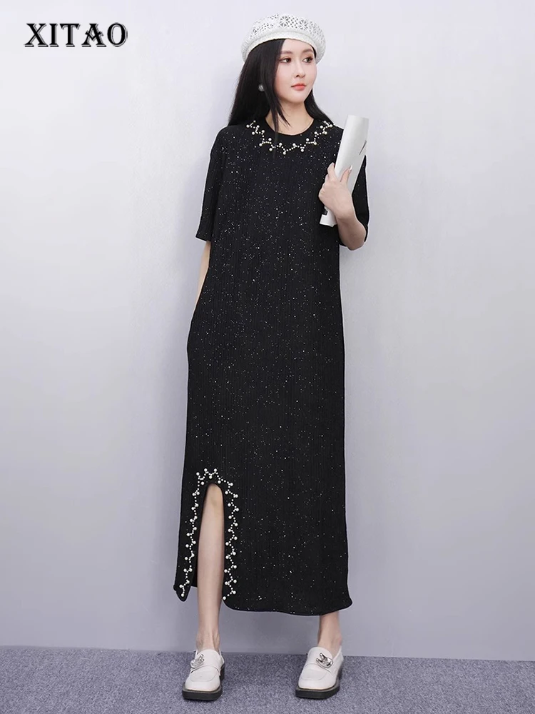 XITAO Embroidered Flares Patchwork Asymmetrical Dress Solid Color O-neck Pullover Slimming All Match Temperament Dress ZMY1186
XITAO Embroidered Flares Patchwork Asymmetrical Dress Solid Color O-neck Pullover Slimming All Match Temperament Dress ZMY1186
