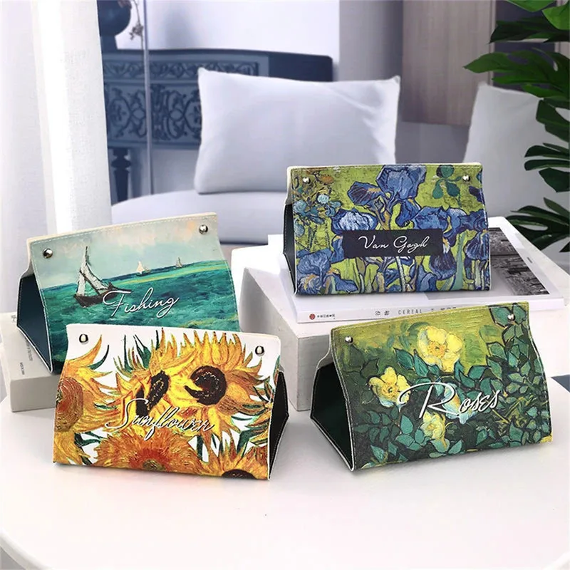 TOPLIVING PU Leather Tissue Box Container Van Gogh Oil Painting Pattern Napkin Tissue Holder Papers Storage Cosmetic Case Pouch
TOPLIVING PU Leather Tissue Box Container Van Gogh Oil Painting Pattern Napkin Tissue Holder Papers Storage Cosmetic Case Pouch