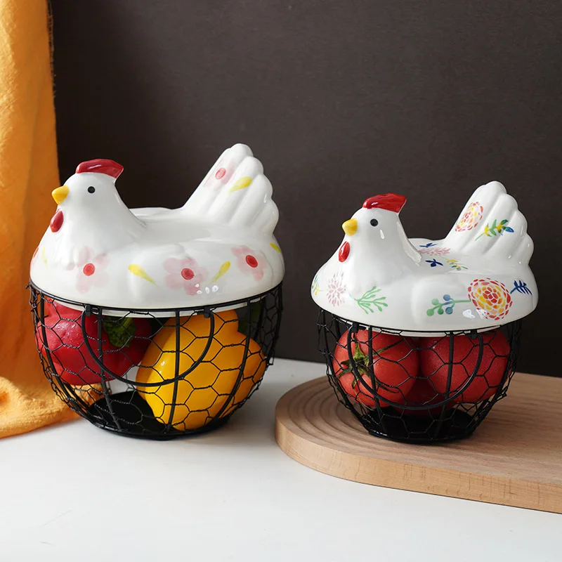 Zml ceramic egg basket kitchen storage fruit basket storage basket
Zml ceramic egg basket kitchen storage fruit basket storage basket