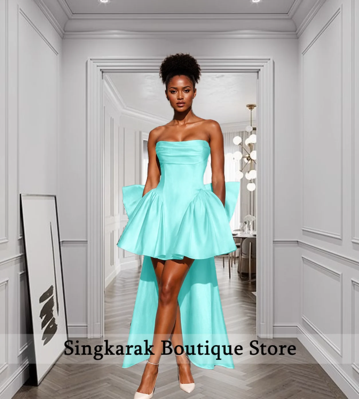 Tiffany Blue Prom Dresses 2026 Blackgirl Corset Lace-Up Bow Homecoming Gowns Short Formal Party Cocktail Customized
Tiffany Blue Prom Dresses 2026 Blackgirl Corset Lace-Up Bow Homecoming Gowns Short Formal Party Cocktail Customized