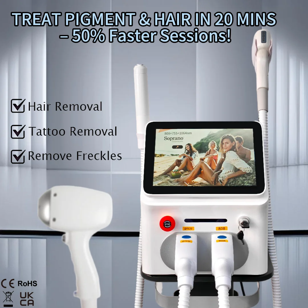 2in1 Diode Laser Machine 755nm & 1064nm – Professional Tattoo Removal & Permanent Hair Removal Device with Ice Cooling SystemCE
2in1 Diode Laser Machine 755nm & 1064nm – Professional Tattoo Removal & Permanent Hair Removal Device with Ice Cooling SystemCE