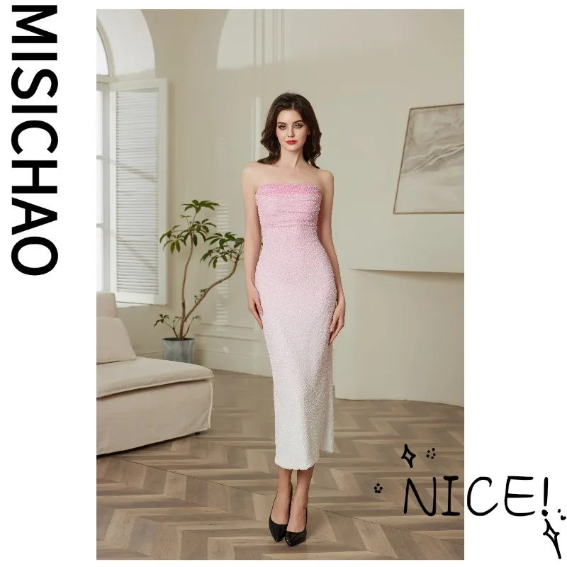MISICHAO Hot Sale Strapless Gradient Sparkle Bodycon Midi Dress - Women's Elegant Evening Party Cocktail Gown
MISICHAO Hot Sale Strapless Gradient Sparkle Bodycon Midi Dress - Women's Elegant Evening Party Cocktail Gown