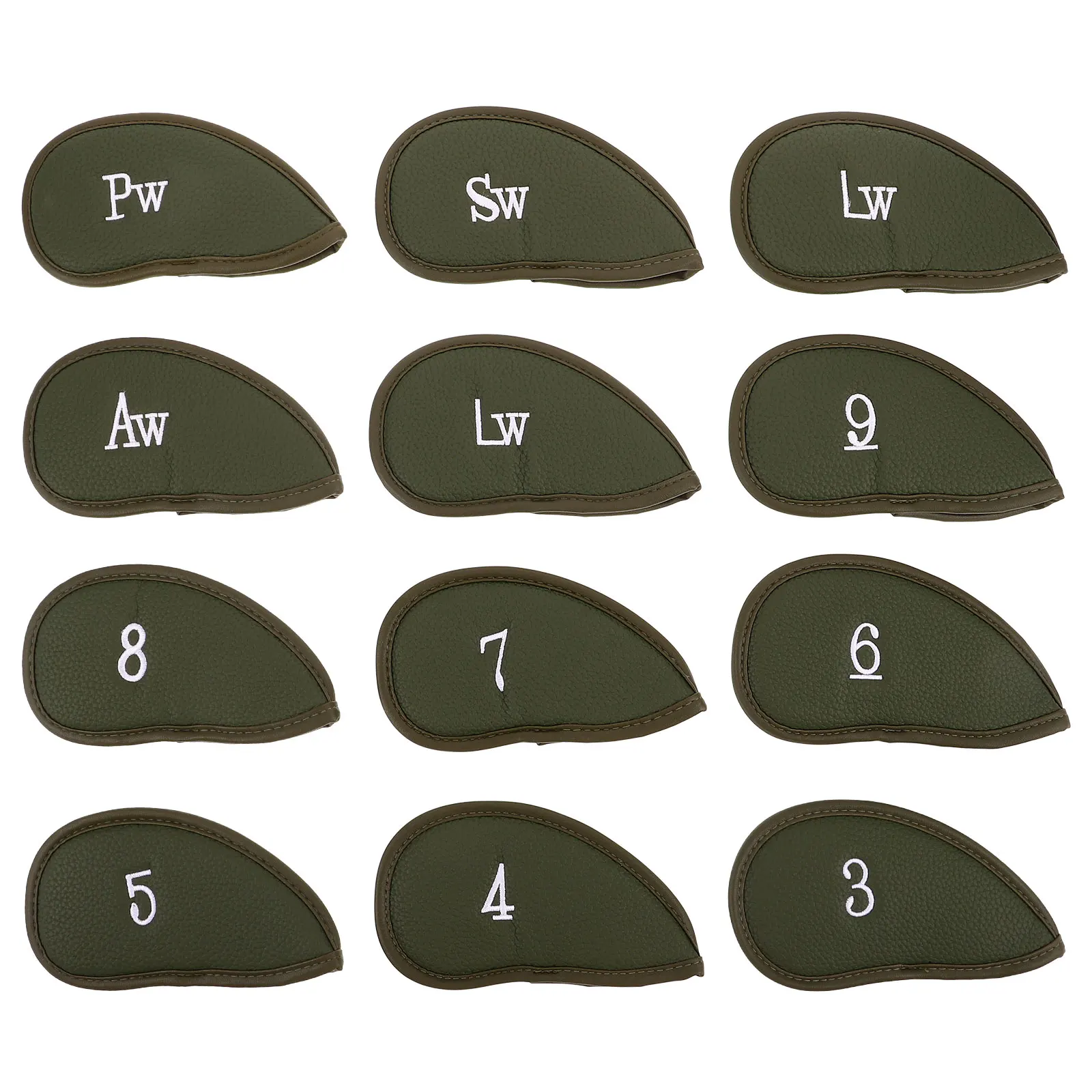 12pcs Club Head Covers Fake Iron Sleeves Light Green Durable PU Golf Iron Protectors Reusable Golf Protection Set
12pcs Club Head Covers Fake Iron Sleeves Light Green Durable PU Golf Iron Protectors Reusable Golf Protection Set