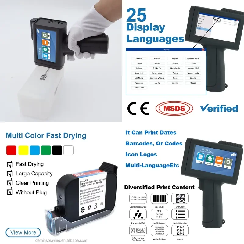 M10 Labeling Machine Bag Date Printer Card Printer Bottle Batch Coding Machine Expiration Dates Portable Handheld Flex
M10 Labeling Machine Bag Date Printer Card Printer Bottle Batch Coding Machine Expiration Dates Portable Handheld Flex