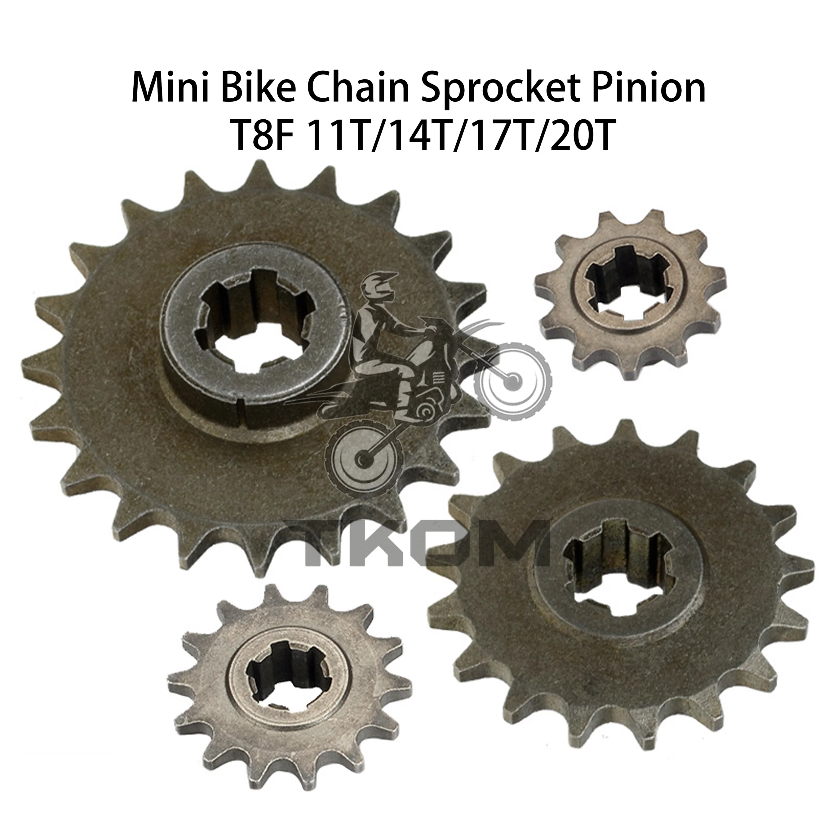 T8F 11/14/17/20T Teeth Front Pinion Sprocket Chain Cog for 47CC 49CC Motorcycle Front Gear Box Minimoto Mini Dirt Pit Bike Scoot
T8F 11/14/17/20T Teeth Front Pinion Sprocket Chain Cog for 47CC 49CC Motorcycle Front Gear Box Minimoto Mini Dirt Pit Bike Scoot