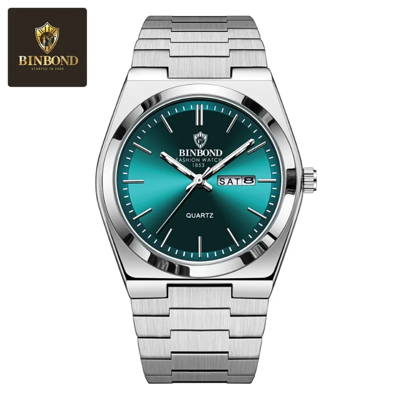 BINBOND Роскошные деловые кварцевые мужские наручные часы, водонепроницаемые светящиеся мужские часы с датой недели, мужские часы высокого качества из нержавеющей стали
BINBOND Роскошные деловые кварцевые мужские наручные часы, водонепроницаемые светящиеся мужские часы с датой недели, мужские часы высокого качества из нержавеющей стали