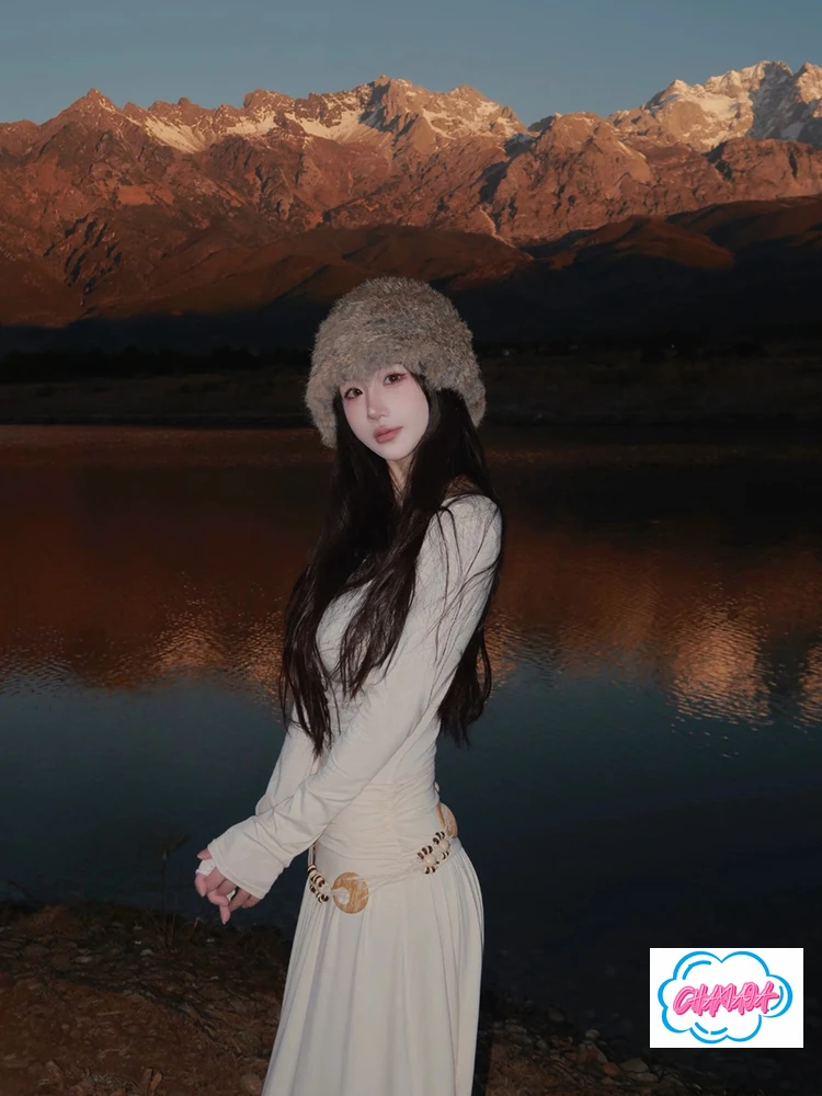 2025 Early Autumn Wear Spice Girls Waist Slim Slimming Long Sleeve Pleated Dress Elegant Comfortable Simple Travel Style Girl
2025 Early Autumn Wear Spice Girls Waist Slim Slimming Long Sleeve Pleated Dress Elegant Comfortable Simple Travel Style Girl