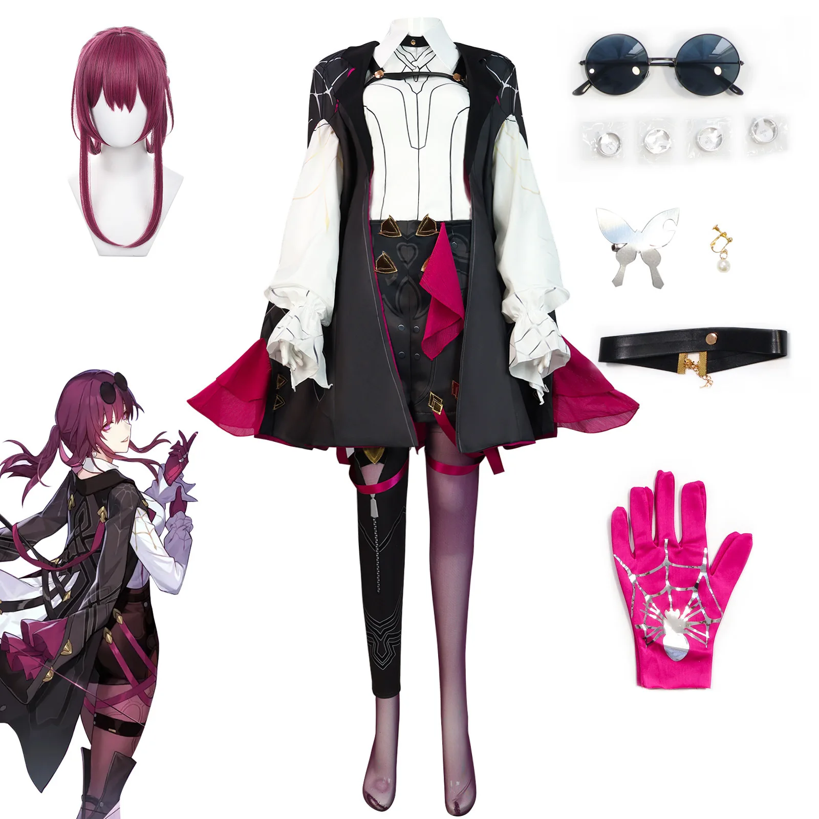 Kafka Cosplay Costumes Honkai Star Rail Suits Wig Shorts Sexy Outfits Halloween Role Play Clothing Full Set Uniform for Women
Kafka Cosplay Costumes Honkai Star Rail Suits Wig Shorts Sexy Outfits Halloween Role Play Clothing Full Set Uniform for Women