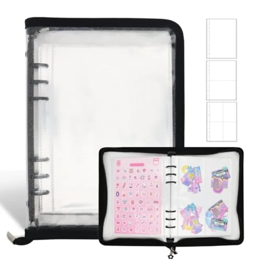 Sticker Storage Organizer Binder A5 Sticker Book Collecting Album Reusable Sticker Collection Book with Pocket Zipper Sticker H
Sticker Storage Organizer Binder A5 Sticker Book Collecting Album Reusable Sticker Collection Book with Pocket Zipper Sticker H