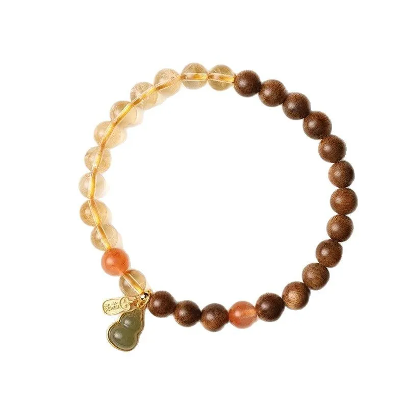 Natural Agarwood Bracelet Ethnic Style Fortune Hetian Jade Citrine Beaded Bracelet for Women Gifts
Natural Agarwood Bracelet Ethnic Style Fortune Hetian Jade Citrine Beaded Bracelet for Women Gifts