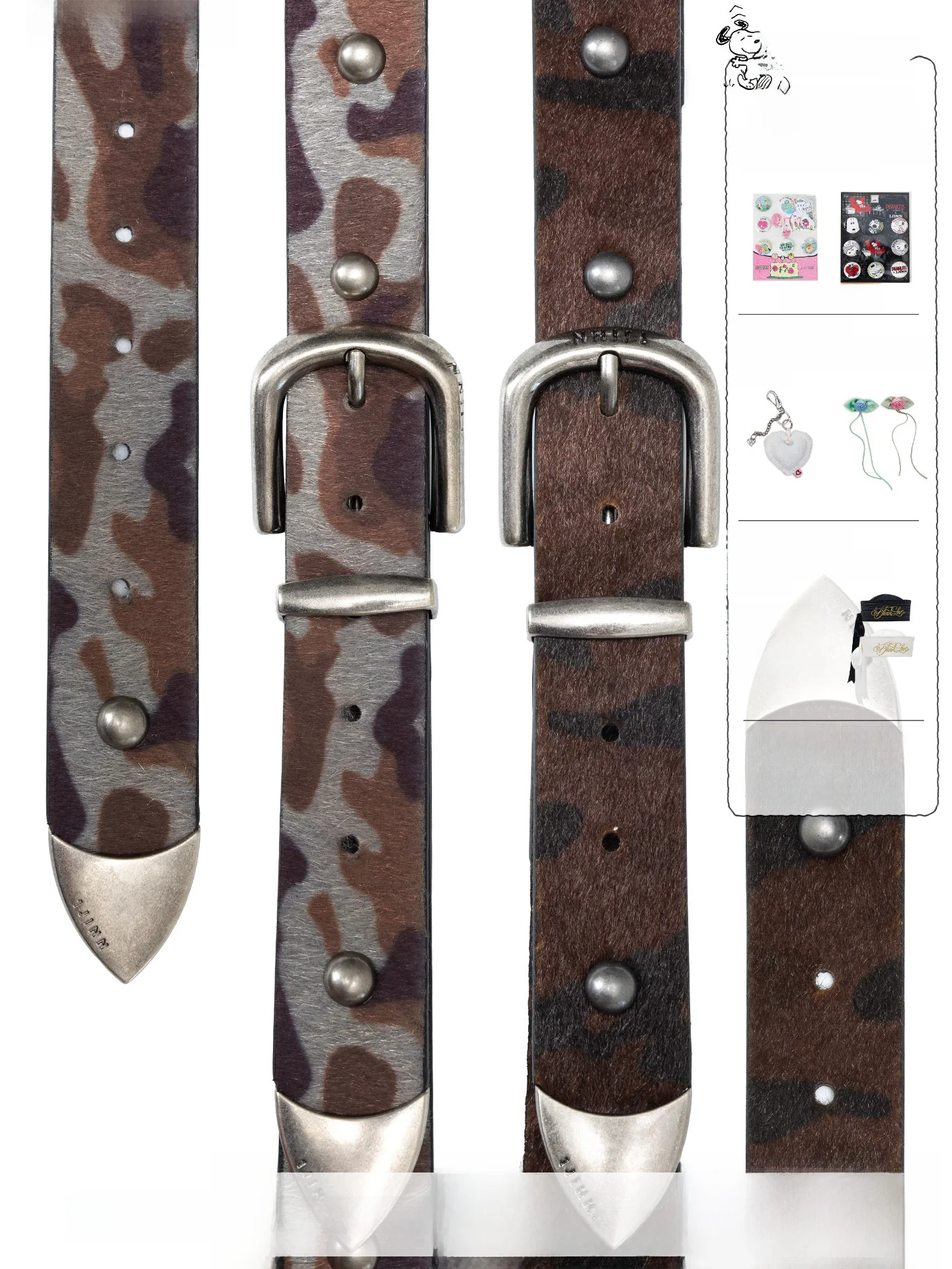 Retro Camouflage Belt with Rivet Metal Buckle Imitation Hair for Women Versatile Design Sexy Waist Belt by 1JINN STUDIO
Retro Camouflage Belt with Rivet Metal Buckle Imitation Hair for Women Versatile Design Sexy Waist Belt by 1JINN STUDIO