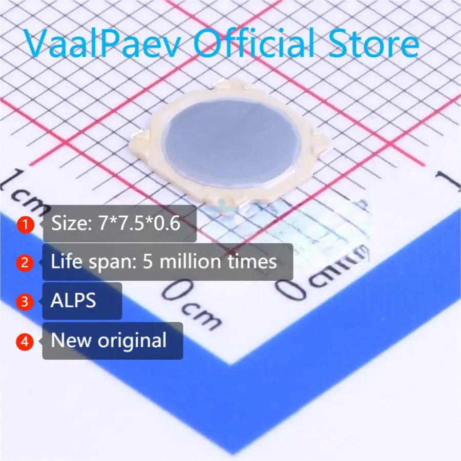 20pcs/lot SKRRABE010 ALPS 7.5 * 7 * 0.6 life 5 million Switch Tactile N.O. SPST Flush Round Button 0.05A 12VDC 1.6N SMD T/R
20pcs/lot SKRRABE010 ALPS 7.5 * 7 * 0.6 life 5 million Switch Tactile N.O. SPST Flush Round Button 0.05A 12VDC 1.6N SMD T/R