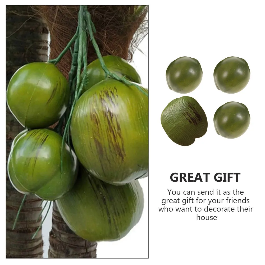 4Pcs Simulated Coconut Decorations Lifelike Fruit Models for Market Teaching Aid Game Prop Preschool Education
4Pcs Simulated Coconut Decorations Lifelike Fruit Models for Market Teaching Aid Game Prop Preschool Education