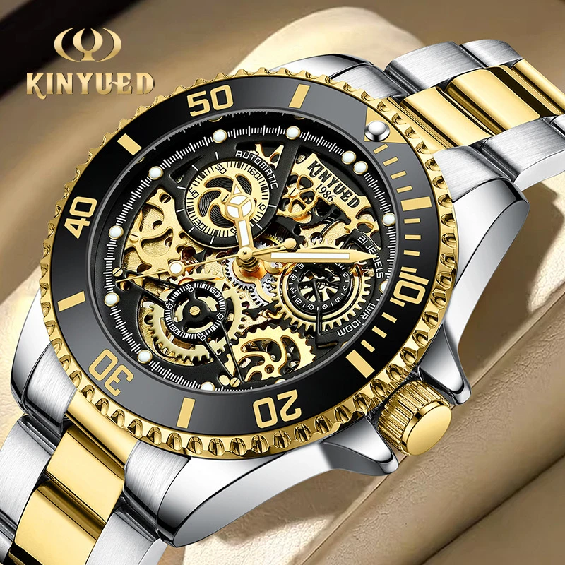 KINYUED Brand Fashion Skeleton Watch for Men Stainless Steel Waterproof Luminous Automatic Mechanical Watches Mens Sport Clock
KINYUED Brand Fashion Skeleton Watch for Men Stainless Steel Waterproof Luminous Automatic Mechanical Watches Mens Sport Clock