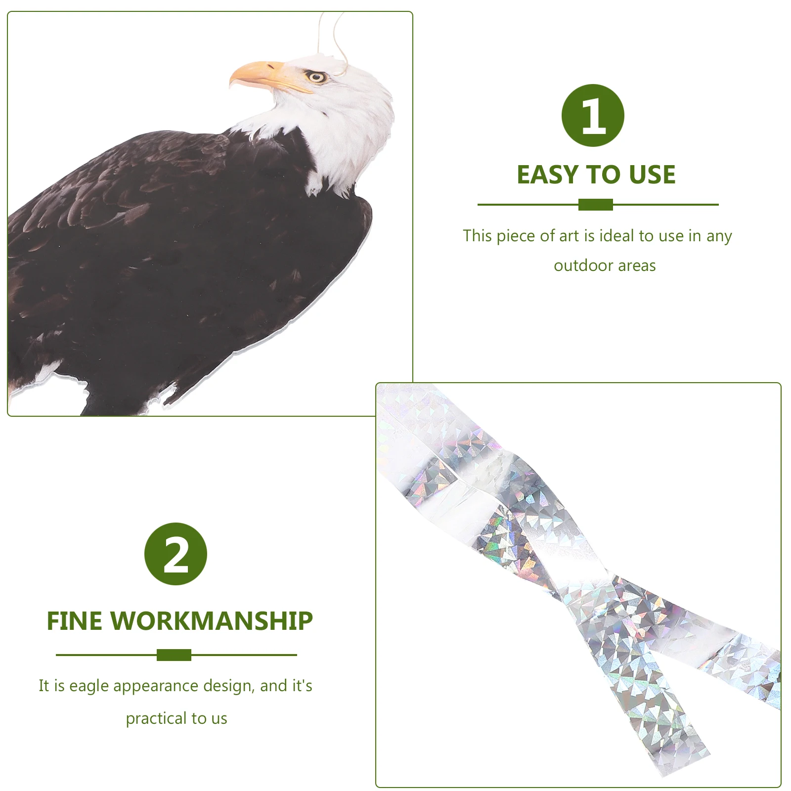 2 Sets Decorative Rotating Eagle Bird Deterrents Garden Hanging Ornament Wind Yard Pendant Lawn Hanging Craft Outdoor Yard Art
2 Sets Decorative Rotating Eagle Bird Deterrents Garden Hanging Ornament Wind Yard Pendant Lawn Hanging Craft Outdoor Yard Art